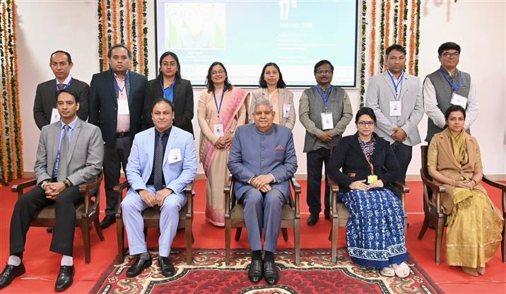 The Vice President of India, Shri Jagdeep Dhankhar at the inauguration of Advanced Entrepreneurship Skill Development Program (A-EDSP) on “Functional Foods, Nutraceuticals and their Safety” at National Agri-Food and Biomanufacturing Institute, in Mohali, Punjab on February 17, 2025.