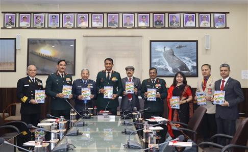 Centre for Joint Warfare Studies under the Headquarters Integrated Defence Staff, Ministry of Defence releases two critical publications on Contemporary Security Challenges, in New Delhi on February 18, 2025.