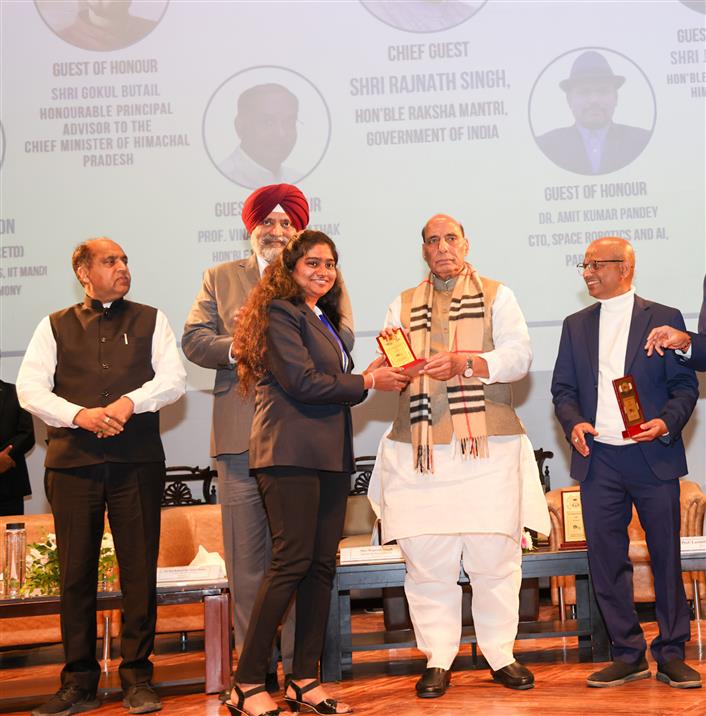 The Union Minister for Defence, Shri Rajnath Singh at the inauguration of 16th Foundation Day of IIT Mandi, in Himachal Pradesh on February 24, 2025.