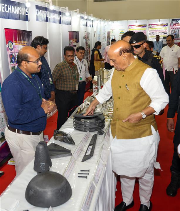 The Union Minister for Defence, Shri Rajnath Singh graces National Science Day celebrations, in Hyderabad on February 28, 2025.