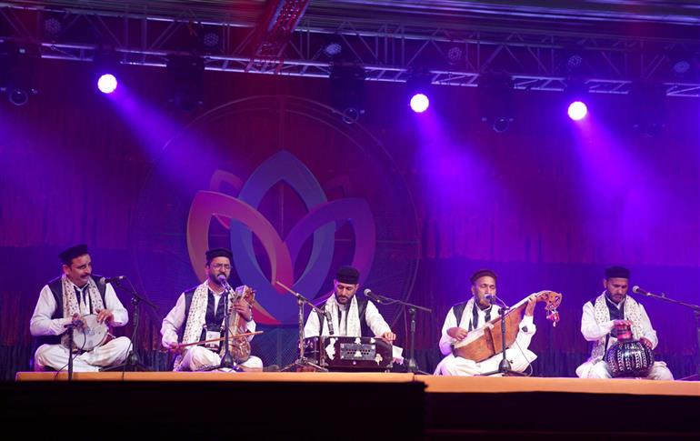 Glimpses of the Sufiana Qawwali by Ustad Chand Afzal of Delhi Bharat mandapam (Grameen Bharat Mahotsav 2025), in New Delhi on January 05, 2025.
