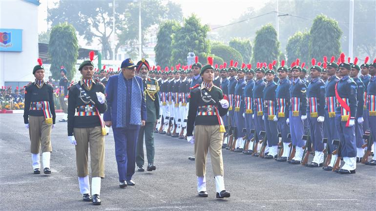 The Vice President of India, Shri Jagdeep Dhankhar inspecting the Guard of Honour at the inauguration of the NCC Republic Day Camp-2025 at Delhi Cantonment, in New Delhi on January 05, 2025.