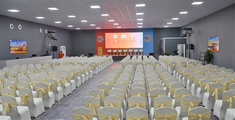 Glimpses of preparations for Maha Kumbh 2025 in full swing at Media Centre in Prayagraj, Uttar Pradesh on January 07, 2025. :Ministry of Culture