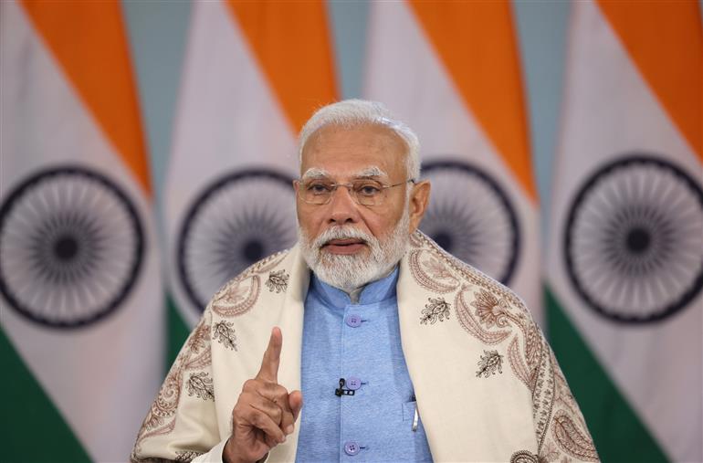 PM addresses at the launch of Genome India Project via video message on January 09, 2025.