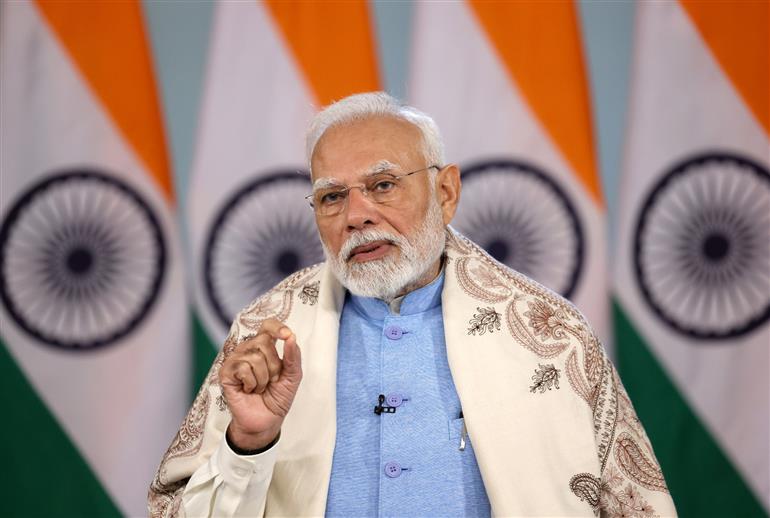 PM addresses at the launch of Genome India Project via video message on January 09, 2025.