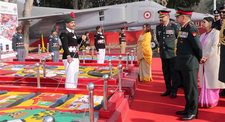 Chief of the Army Staff (COAS) General Upendra Dwivedi visited the NCC Republic Day Parade Camp at Delhi Cantt. on January 09, 2025.