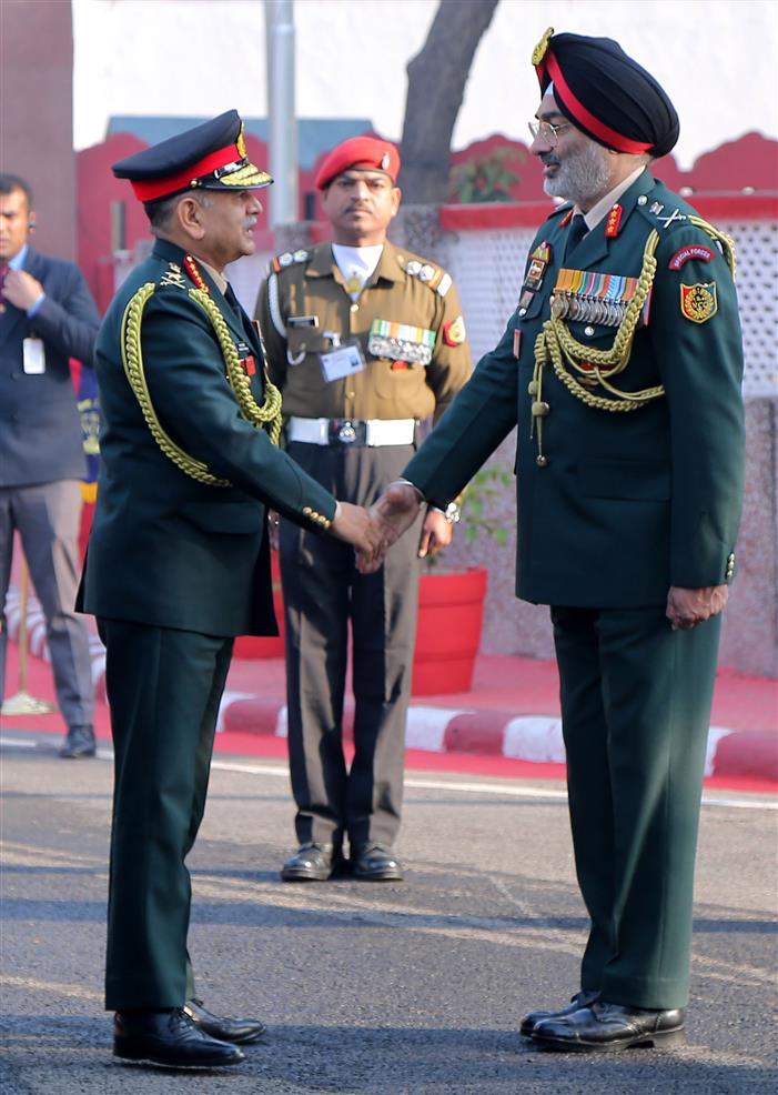 Chief of the Army Staff (COAS) General Upendra Dwivedi visited the NCC Republic Day Parade Camp at Delhi Cantt. on January 09, 2025.