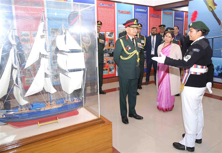 Chief of the Army Staff (COAS) General Upendra Dwivedi visited the NCC Republic Day Parade Camp at Delhi Cantt. on January 09, 2025.