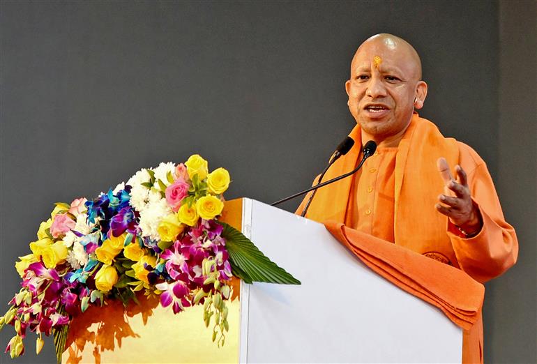 The Chief Minister of Uttar Pradesh, Shri Yogi Adityanath addressing at the inauguration of the media centre for Maha-Kumbh Mela at Prayagraj, in Uttar Pradesh on January 09, 2025.:Ministry of Culture