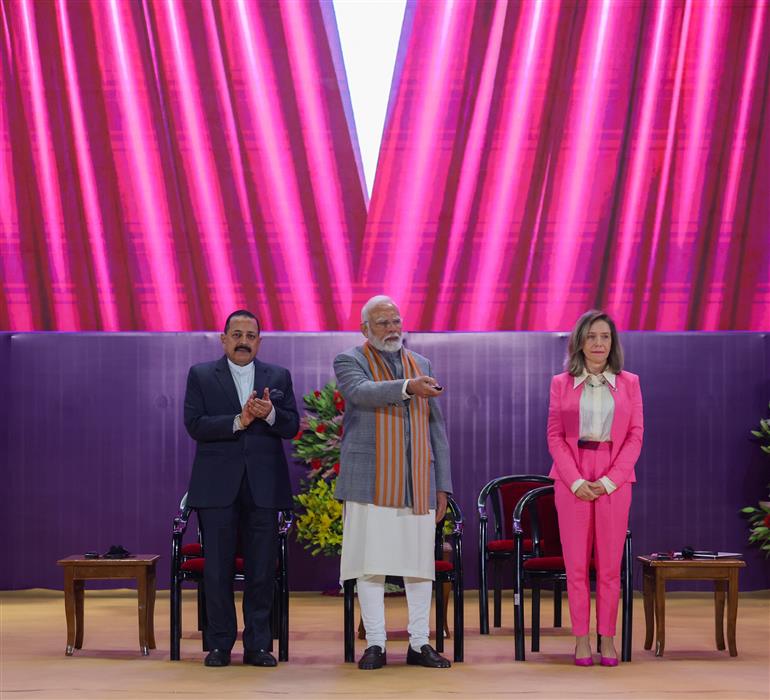 PM launches ‘Mission Mausam’ with the goal of making ‘Weather-ready and Climate-smart’ nation at Bharat Mandapam, in New Delhi on January 14, 2025.