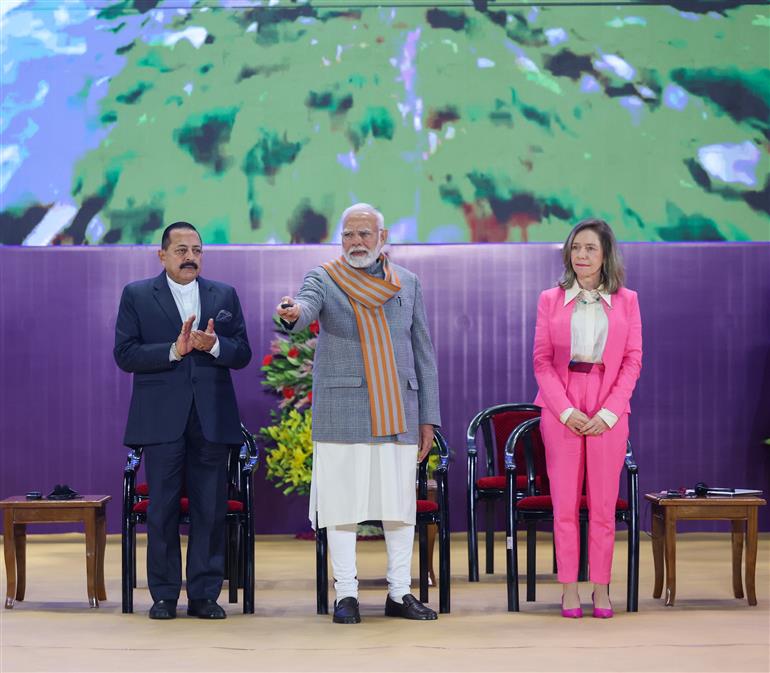PM launches ‘Mission Mausam’ with the goal of making ‘Weather-ready and Climate-smart’ nation at Bharat Mandapam, in New Delhi on January 14, 2025.