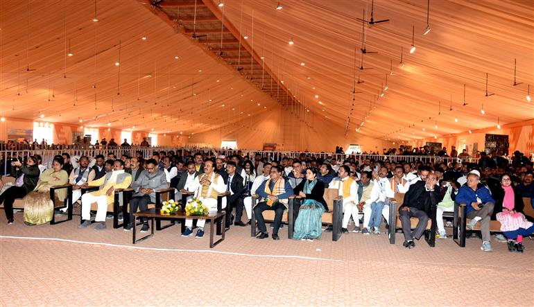 Singer, Shankar Mahadevan performed at Ganga Pandal in Maha-Kumbh Mela 2025 at Prayagraj, in Uttar Pradesh on January 16, 2025.:Ministry of Culture