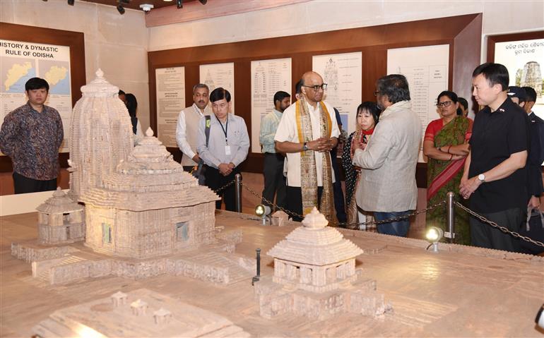 The President of the Republic of Singapore, Mr. Tharman Shanmugaratnam visits Sun Temple at Konark, in Odisha on January 18, 2025.