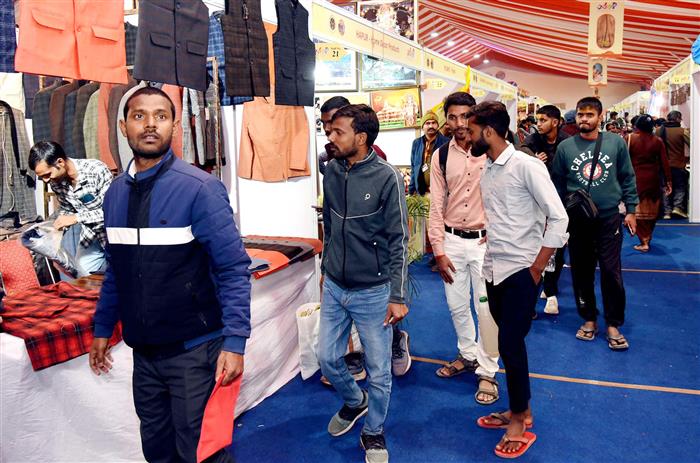 The ‘One District One Product’ Exhibition at the Maha Kumbh Mela in Prayagraj attracted large number of visitors, in Uttar Pradesh. Photo captured on January 18, 2025.:Ministry of Culture