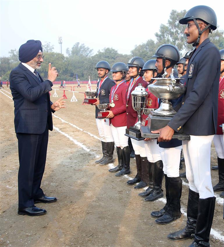 Glimpses of Annual Horse Show presented by the NCC cadets taking part in the Republic Day Camp 2025 at 61 Cavalry Ground, Delhi Cantt on January 19, 2025.