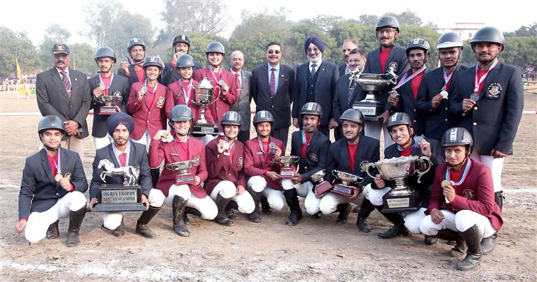 Glimpses of Annual Horse Show presented by the NCC cadets taking part in the Republic Day Camp 2025 at 61 Cavalry Ground, Delhi Cantt on January 19, 2025.