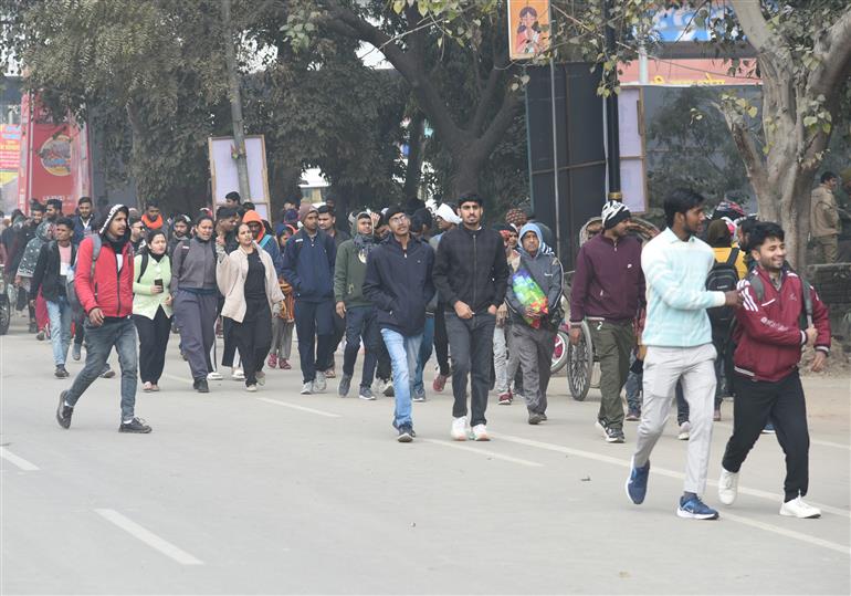 The Maha Kumbh Mela in Prayagraj continues to witness an overwhelming influx of devotees, in Uttar Pradesh. A photo clicked on January 20, 2025.:Ministry of Culture