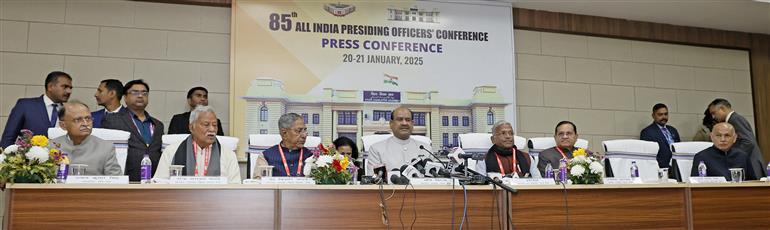 The Lok Sabha Speaker, Shri Om Birla at the 85th All India Presiding Officers’ Conference (AIPOC) at Bihar Legislative Assembly, in Patna on January 21, 2025.