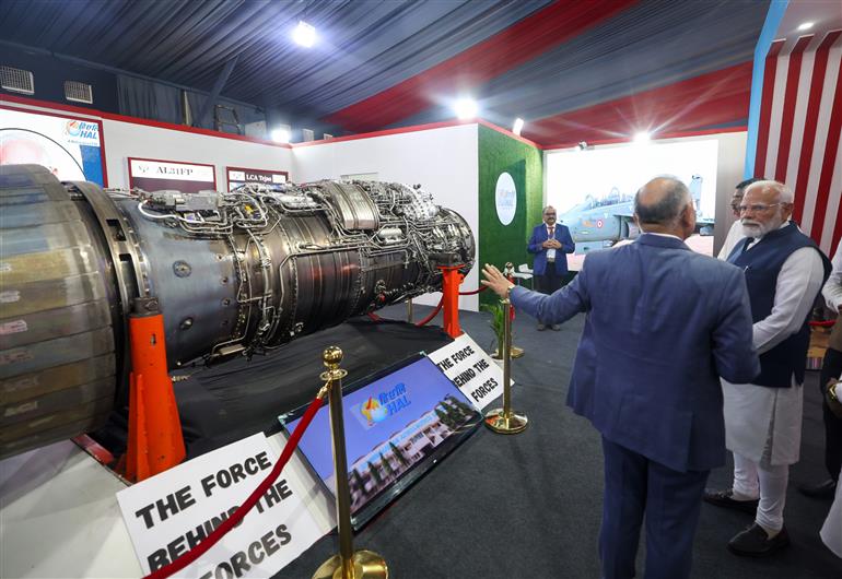 PM visits an exhibition at the inauguration of the Utkarsh Odisha - Make in Odisha Conclave 2025 at Janata Maidan, in Bhubaneswar, Odisha on January 28, 2025.