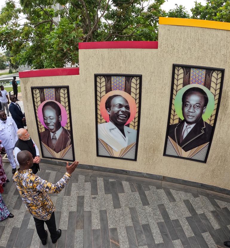PM visits Nkrumah’s Memorial, in Ghana on July 03, 2025.:Prime Minister's Office PM visits Nkrumah’s Memorial, in Ghana on July 03, 2025.:Prime Minister