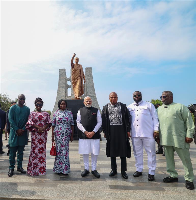 PM visits Nkrumah’s Memorial, in Ghana on July 03, 2025.:Prime Minister's Office PM visits Nkrumah’s Memorial, in Ghana on July 03, 2025.:Prime Minister