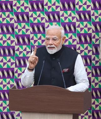 PM addressing the Parliament of the Republic of Ghana in Accra, Ghana on July 03, 2025.:Prime Minister's Office PM addressing the Parliament of the Republic of Ghana in Accra, Ghana on July 03, 2025.:Prime Minister