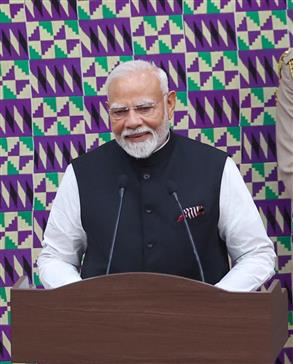 PM addressing the Parliament of the Republic of Ghana in Accra, Ghana on July 03, 2025.:Prime Minister's Office PM addressing the Parliament of the Republic of Ghana in Accra, Ghana on July 03, 2025.:Prime Minister