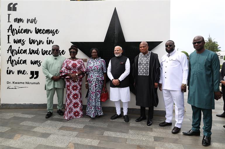 PM visits Nkrumah’s Memorial, in Ghana on July 03, 2025.:Prime Minister's Office PM visits Nkrumah’s Memorial, in Ghana on July 03, 2025.:Prime Minister