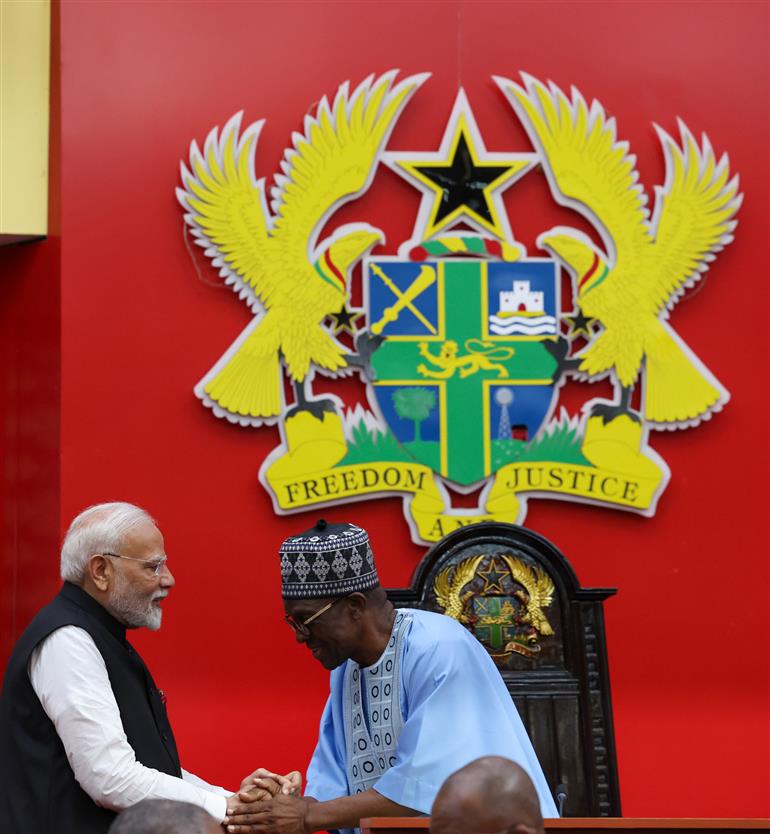 PM at the Parliament of the Republic of Ghana in Accra, Ghana on July 03, 2025.:Prime Minister's Office PM at the Parliament of the Republic of Ghana in Accra, Ghana on July 03, 2025.:Prime Minister