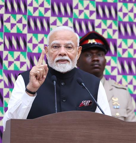 PM addressing the Parliament of the Republic of Ghana in Accra, Ghana on July 03, 2025.:Prime Minister's Office PM addressing the Parliament of the Republic of Ghana in Accra, Ghana on July 03, 2025.:Prime Minister