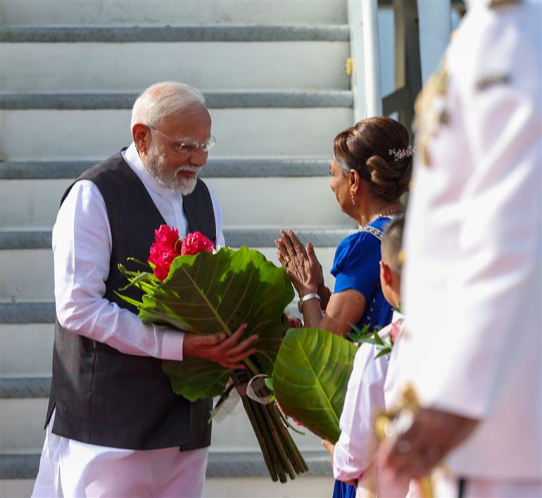 PM arrives at Port of Spain, in Republic of Trinidad and Tobago on July 03, 2025.:Prime Minister's Office PM arrives at Port of Spain, in Republic of Trinidad and Tobago on July 03, 2025.:Prime Minister