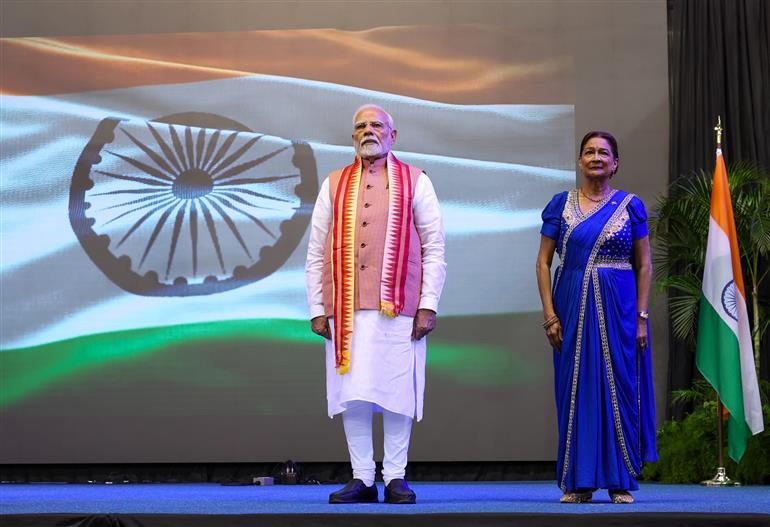 PM attends the Indian community programme at Port of Spain, in Republic of Trinidad and Tobago on July 03, 2025.:Prime Minister's Office PM attends the Indian community programme at Port of Spain, in Republic of Trinidad and Tobago on July 03, 2025.:Prime Minister