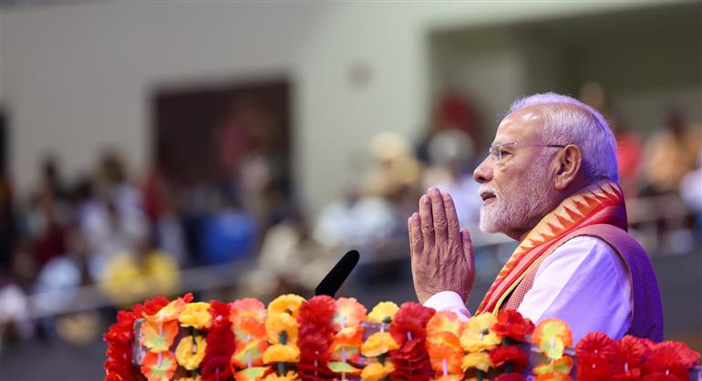 PM addresses the Indian community programme at Port of Spain, in Republic of Trinidad and Tobago on July 03, 2025.:Prime Minister's Office PM addresses the Indian community programme at Port of Spain, in Republic of Trinidad and Tobago on July 03, 2025.:Prime Minister