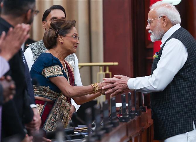PM attends the Joint Assembly of the Parliament of Trinidad & Tobago in iconic Red House at Port of Spain, in Republic of Trinidad and Tobago on July 04, 2025.:Prime Minister's Office PM attends the Joint Assembly of the Parliament of Trinidad & Tobago in iconic Red House at Port of Spain, in Republic of Trinidad and Tobago on July 04, 2025.:Prime Minister