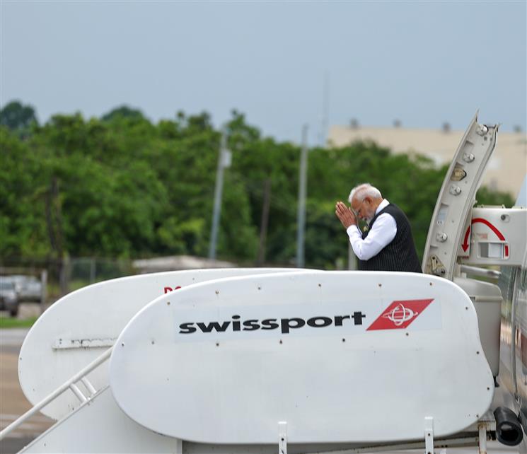 PM embarks for Buenos Aires (Argentina) after completing his visit to Trinidad and Tobago on July 04, 2025.