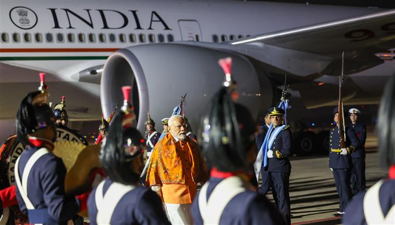 PM arrives at Ezeiza International Airport, in Buenos Aires, Argentina on July 04, 2025.:Prime Minister's Office PM arrives at Ezeiza International Airport, in Buenos Aires, Argentina on July 04, 2025.:Prime Minister