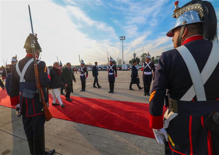 PM embarks for Rio de Janeiro (Brazil) to attend the 17th BRICS Summit after completing his visit to Argentina on July 05, 2025.:Prime Minister's Office PM embarks for Rio de Janeiro (Brazil) to attend the 17th BRICS Summit after completing his visit to Argentina on July 05, 2025.:Prime Minister
