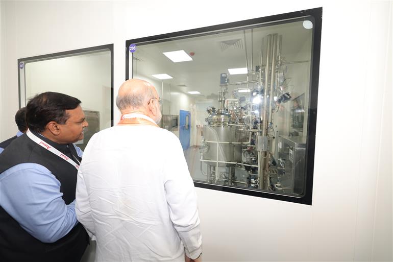 The Union Minister for Home Affairs and Cooperation, Shri Amit Shah at the inauguration of various initiatives of Amul and NDDB at program on 4 years of Ministry of Cooperation in Anand, Gujarat on July 06, 2025.