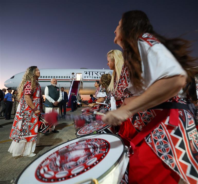 PM arrives at Brasilia airport during his State Visit after attending the 17th BRICS Summit held in Rio De Janeiro at Brasília, in Brazil on July 07, 2025.