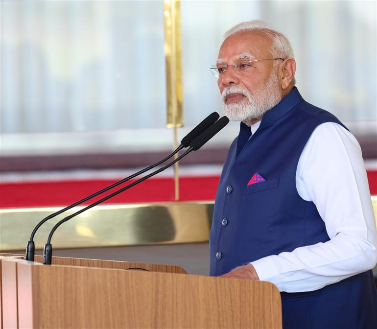 PM addressing the ‘Joint Press Meet’ at Brasília, in Brazil on July 08, 2025.:Prime Minister's Office PM addressing the ‘Joint Press Meet’ at Brasília, in Brazil on July 08, 2025.:Prime Minister