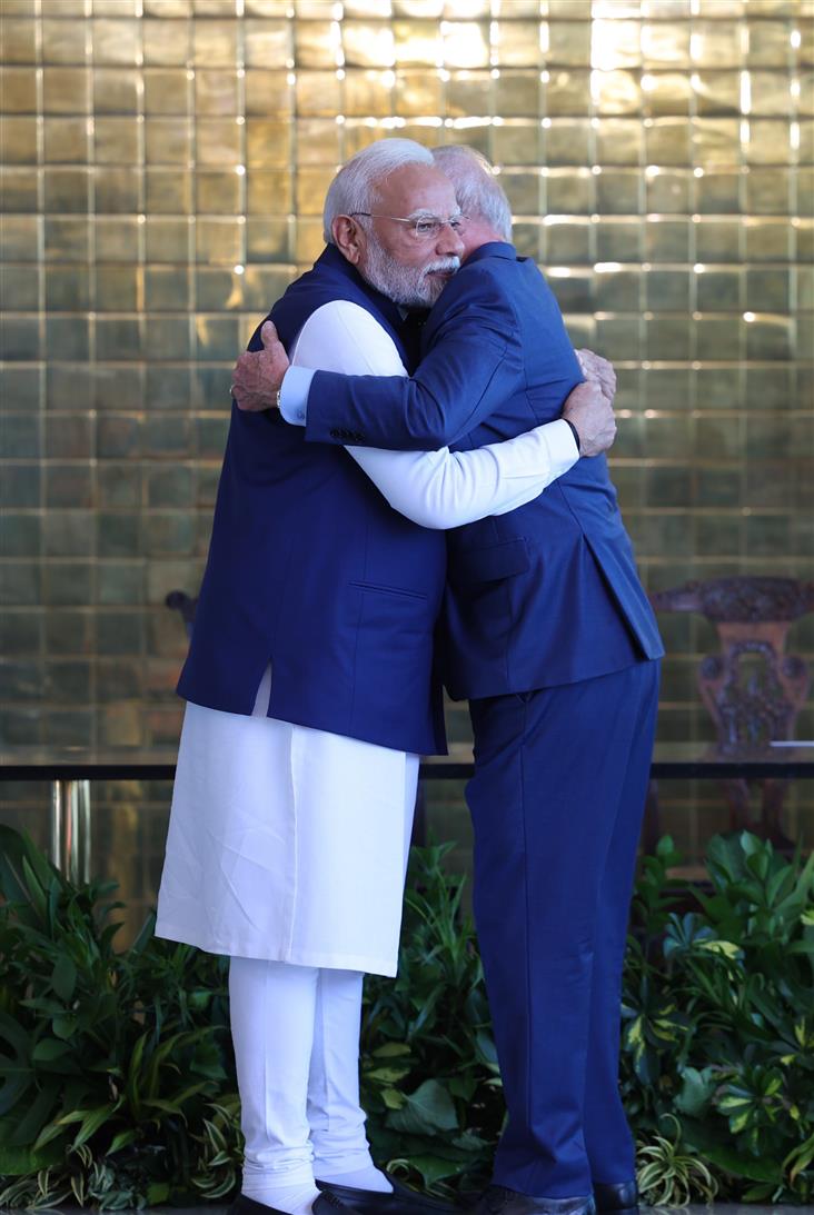PM met the President of Brazil, Mr. Luiz Inacio Lula da Silva, ahead of the exchange of several MoUs between the two countries during the ‘Joint Press Meet’ held in Brasilia, Brazil on July 08, 2025.:Prime Minister's Office PM met the President of Brazil, Mr. Luiz Inacio Lula da Silva, ahead of the exchange of several MoUs between the two countries during the ‘Joint Press Meet’ held in Brasilia, Brazil on July 08, 2025.:Prime Minister