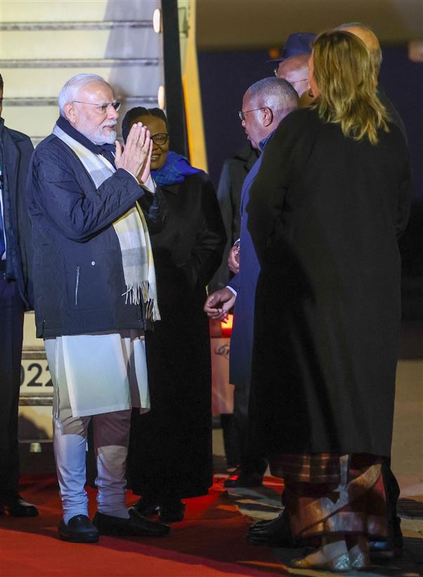 PM arrives in Windhoek, Namibia on July 09, 2025.