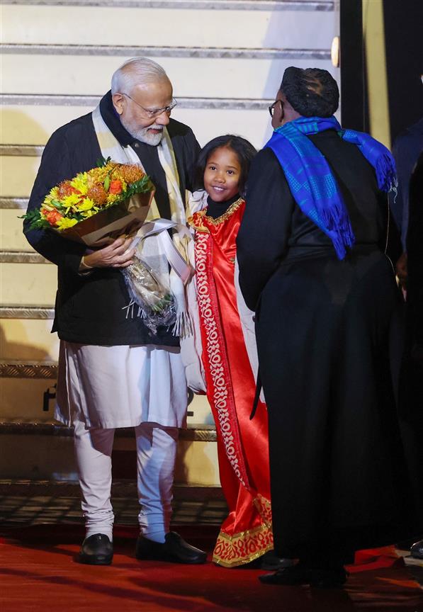 PM arrives in Windhoek, Namibia on July 09, 2025.