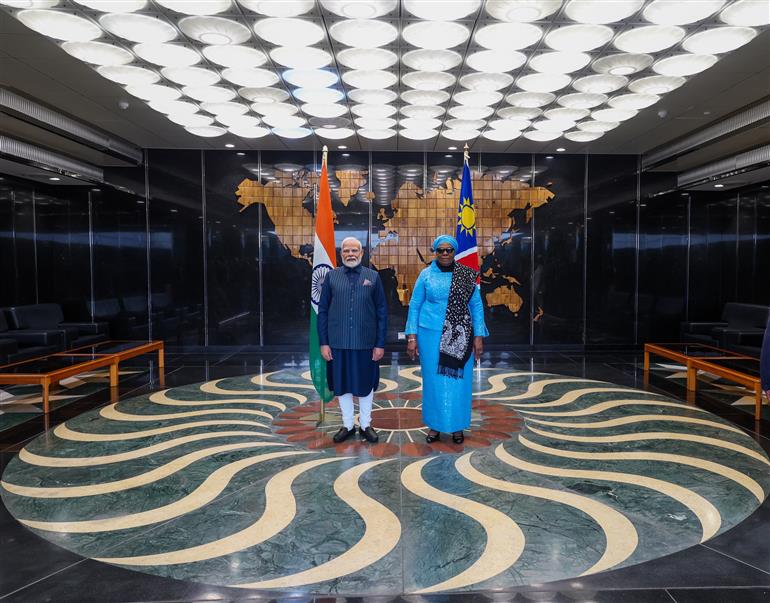 PM meets the President of Namibia, Dr. Netumbo Nandi-Ndaitwah at the State House in Windhoek, Namibia on July 09, 2025.:Prime Minister's Office PM meets the President of Namibia, Dr. Netumbo Nandi-Ndaitwah at the State House in Windhoek, Namibia on July 09, 2025.:Prime Minister