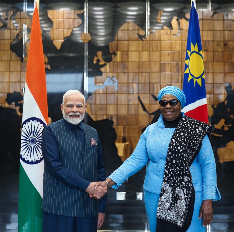 PM meets the President of Namibia, Dr. Netumbo Nandi-Ndaitwah at the State House in Windhoek, Namibia on July 09, 2025.:Prime Minister's Office PM meets the President of Namibia, Dr. Netumbo Nandi-Ndaitwah at the State House in Windhoek, Namibia on July 09, 2025.:Prime Minister