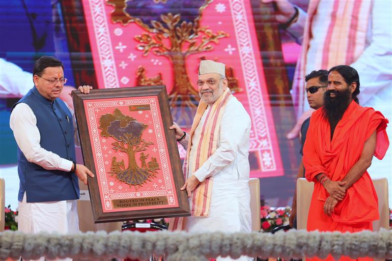 The Union Minister for Home Affairs and Cooperation, Shri Amit Shah at the Uttarakhand Investment Festival 2025, in Rudraprayag, Uttarakhand on July 19, 2025.  
