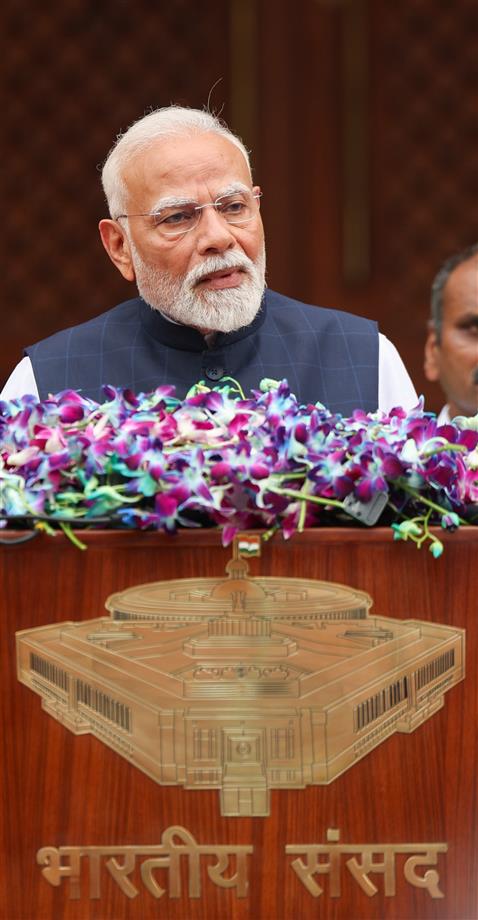 PM addresses the media ahead of the Monsoon Session of Parliament, in Parliament House, New Delhi on July 21, 2025.
