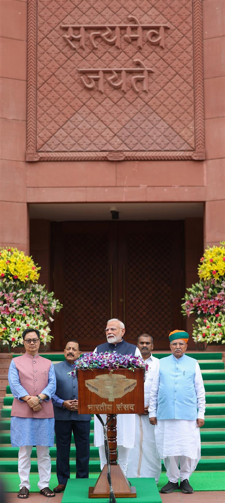 PM addresses the media ahead of the Monsoon Session of Parliament, in Parliament House, New Delhi on July 21, 2025.