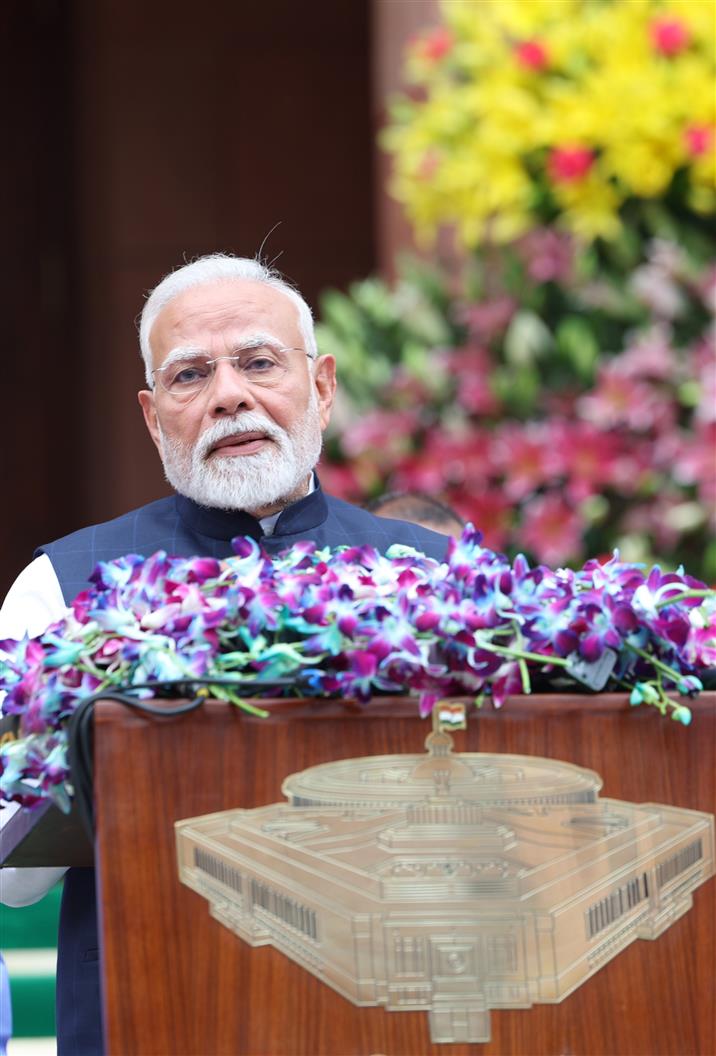 PM addresses the media ahead of the Monsoon Session of Parliament, in Parliament House, New Delhi on July 21, 2025.