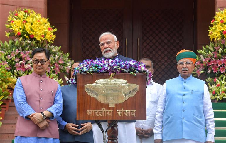 PM addresses the media ahead of the Monsoon Session of Parliament, in Parliament House, New Delhi on July 21, 2025.